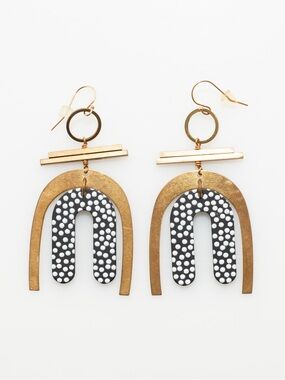 Gold Arch Drop Earrings by Larissa Loden